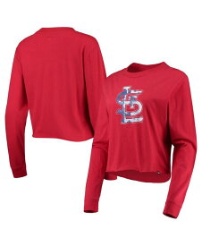【送料無料】 ニューエラ レディース Tシャツ トップス Women's Red St. Louis Cardinals Baby Jersey Cropped Long Sleeve T-shirt Red