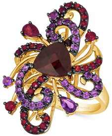【送料無料】 ル ヴァン レディース リング アクセサリー Crazy Collection&reg; Pomegranate Garnet (4 ct. t.w.) & Grape Amethyst (5/8 ct. t.w.) Swirling Statement Ring in 14k Gold 14K Honey Gold Ring