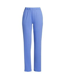 【送料無料】 ランズエンド レディース カジュアルパンツ ボトムス Women's Sport Knit High Rise Elastic Waist Pants Chicory blue