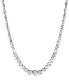 【送料無料】 バッジェリーミシュカ レディース ネックレス・チョーカー・ペンダントトップ アクセサリー Lab Grown Diamond Graduated 16-1/2" Collar Necklace (10 ct. t.w.) in 14k White Gold White Gold