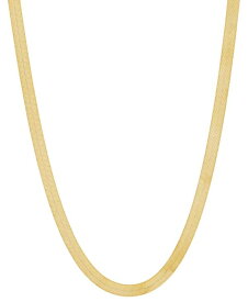 【送料無料】 イタリアン ゴールド レディース ネックレス・チョーカー・ペンダントトップ アクセサリー Polished Herringbone Link 18" Chain Necklace (4mm) in 10k Gold Yellow Gold