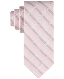 【送料無料】 カルバンクライン メンズ ネクタイ アクセサリー Men's Creme Plaid Tie Pink