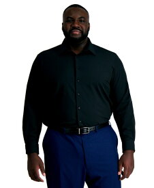 【送料無料】 ハガー メンズ シャツ トップス Big & Tall Men’s Smart Wash&reg; Classic Fit Dress Shirt Black