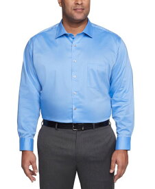 【送料無料】 ヴァンハウセン メンズ シャツ トップス Men's Big & Tall Solid Dress Shirt Blue Frost