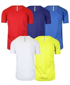 【送料無料】 ギャラクシーバイハルビック メンズ シャツ トップス Men's Short Sleeve Moisture-Wicking Quick Dry Performance Crew Neck Tee -5 Pack NAVY MULTI