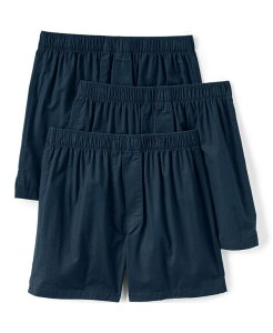 �����Y�G���h �����Y �A���_�[�E�F�A �{�N�T�[�p���c Lands' End Men's Essential Boxer 3 Pack Radiant navy �l�C�r�[