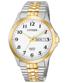 【送料無料】 シチズン メンズ 腕時計 アクセサリー Men's Quartz Two-Tone Stainless Steel Bracelet Watch 38mm Two-tone