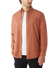 【送料無料】 フランクアンドオーク メンズ シャツ トップス Men's Jasper Long Sleeve Button-Down Oxford Shirt Brown