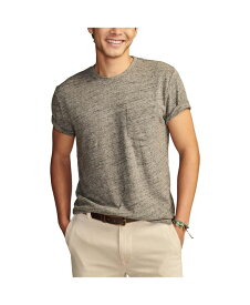 【送料無料】 ラッキーブランド メンズ シャツ トップス Men's Linen Short Sleeve Pocket Crew Neck T-shirt Heather Gray