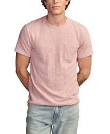 【送料無料】 ラッキーブランド メンズ シャツ トップス Men's Linen Short Sleeve Pocket Crew Neck T-shirt Red Violet