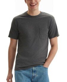 【送料無料】 ヘインズ メンズ Tシャツ トップス Beefy-T Unisex Pocket T-Shirt 2-Pack Charcoal