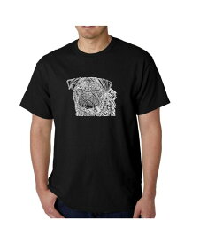 【送料無料】 エルエーポップアート メンズ Tシャツ トップス Men's Word Art T-Shirt - Pug Face Black