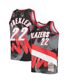 【送料無料】 ミッチェル&ネス メンズ シャツ トップス Men's Clyde Drexler Black Portland Trail Blazers Hardwood Classics 1991-92 Hyper Hoops Swingman Jersey Black