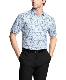 【送料無料】 ヴァンハウセン メンズ シャツ トップス Men's Flex Collar Slim Fit Short Sleeve Dress Shirt Sky Blue