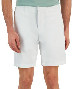 �A���t�@�j �����Y �{�g���X �n�[�t�p���c�E�V���[�c �V���[�g�p���c Alfani Men's Flat Front Four-Pocket 8 Tech Shorts Brighte White �z���C�g