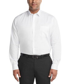 【送料無料】 ヴァンハウセン メンズ シャツ トップス Men's Big & Tall Solid Dress Shirt White