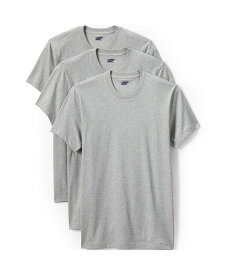 【送料無料】 ランズエンド メンズ シャツ トップス Big & Tall Crewneck Undershirt 3 Pack Gray heather