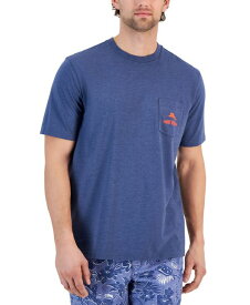 【送料無料】 トッミーバハマ メンズ Tシャツ トップス Men's Bench Warmer Logo Graphic Pocket T-Shirt Navy Heather