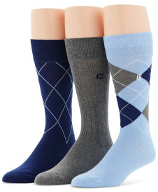 【送料無料】 ペリーエリス メンズ 靴下 アンダーウェア Men's 3-Pk. Argyle Dress Socks Blue Assorted