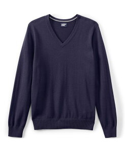 YGh Y AE^[ jbgEZ[^[ VlbN Z[^[ Rbg Lands' End Men's Unisex Cotton Modal Vneck Pullover Sweater True navy lCr[
