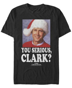 �t�B�t�X�T�� �����Y �g�b�v�X T�V���c Fifth Sun Men's National Lampoon Christmas Vacation Serious Clark Short Sleeve T-shirt Black �u���b�N