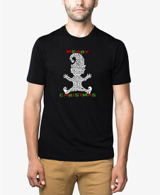 【送料無料】 エルエーポップアート メンズ Tシャツ トップス Men's Christmas Elf Premium Blend Word Art T-shirt Black