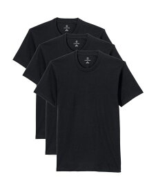 【送料無料】 ランズエンド メンズ シャツ トップス Big & Tall Crewneck Undershirt 3 Pack Black