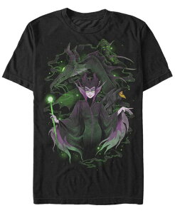 �t�B�t�X�T�� �����Y �g�b�v�X T�V���c Fifth Sun Disney Men's Sleeping Beauty Maleficent Manga Style Short Sleeve T-Shirt Black �u���b�N