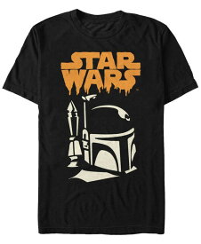 【送料無料】 フィフスサン メンズ Tシャツ トップス Star Wars Men's Boba Big Face Drip Text Short Sleeve T-Shirt Black