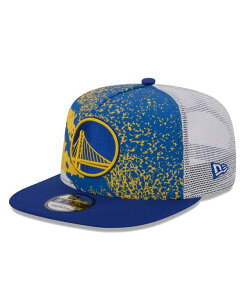 j[G Y ANZT[ Xq New Era Men's Royal Golden State Warriors Court Sport Speckle 9Fifty Snapback Hat