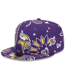【送料無料】 ニューエラ メンズ 帽子 アクセサリー Men's Purple Minnesota Vikings Paisley 59Fifty Fitted Hat Purple