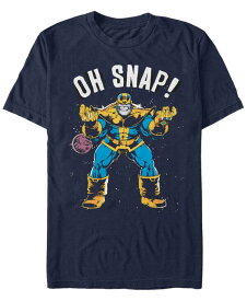 【送料無料】 フィフスサン メンズ Tシャツ トップス Marvel Men's Comic Collection Thanos Oh Snap Short Sleeve T-Shirt Navy