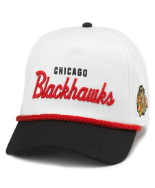 【送料無料】 アメリカンニードル メンズ 帽子 アクセサリー Men's White/Black Chicago Blackhawks Roscoe Washed Twill Adjustable Hat White Blac