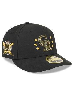 �j���[�G�� �����Y �A�N�Z�T���[ �X�q New Era Men's Black Colorado Rockies 2024 Armed Forces Day Low Profile 59FIFTY Fitted Hat Black �u���b�N