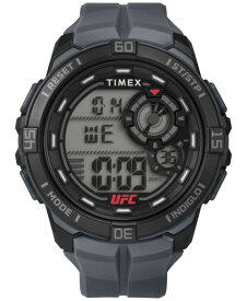 【送料無料】 タイメックス メンズ 腕時計 アクセサリー Men's UFC Rush Digital Gray Polyurethane Strap 52mm Round Watch Gray