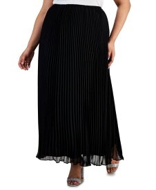 【送料無料】 アレックスイブニングス レディース ワンピース トップス Plus Size Pleated Pull-On Maxi Skirt Black