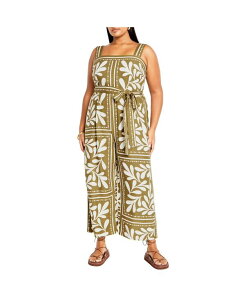 VeB[VbN fB[X gbvX WvX[c vXTCY CITY CHIC Plus Size Modern Muse Jumpsuit Juniper border