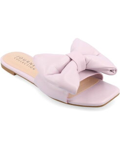yz Wl RNV fB[X T_ V[Y Women's Fayre Wide Width Oversized Bow Slip On Flat Sandals Lavender