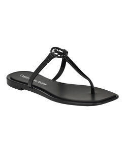 �J���o���N���C�� ���f�B�[�X �V���[�Y �T���_�� Calvin Klein Women's Edhen Open-toe Jelly Thong Sandals Black �u���b�N
