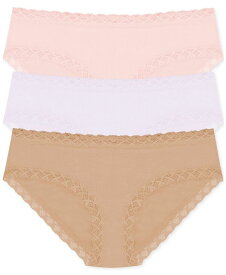 【送料無料】 ナトリ レディース パンツ アンダーウェア Bliss Lace-Trim Cotton Brief Underwear 3-Pack 156058MP Sea/lil/cf