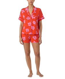 【送料無料】 サンクチュアリー レディース ナイトウェア アンダーウェア Women's 2-Pc. Floral Boxer Pajamas Set Red Print