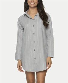 【送料無料】 フェリナ レディース ナイトウェア アンダーウェア Women's Mirielle Sleep Shirt Silver Sconce with White Pinstripe