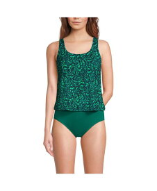 【送料無料】 ランズエンド レディース 上下セット 水着 Women's DD-Cup Chlorine Resistant One Piece Scoop Neck Fauxkini Swimsuit Navy/emerald decor paisley