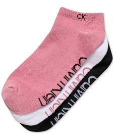 【送料無料】 カルバンクライン レディース 靴下 アンダーウェア Women's 3-Pk. Supersoft No Show Logo Socks Pink Assorted