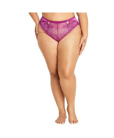 【送料無料】 シティーシック レディース パンツ アンダーウェア Plus Size Renay Thong Magenta purple