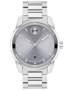 oh Y ANZT[ rv TVc Movado Men's Swiss Bold Verso Stainless Steel Bracelet Watch 42mm Silver-tone Vo[