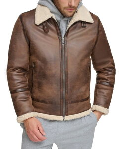JoNC Y AE^[ WPbgEu] WPbg Calvin Klein Men's Classic Faux Shearling B-3 Bomber Jacket Brown uE