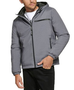 JoNC Y AE^[ WPbgEu] t[fbhWPbg WPbg Calvin Klein Men's Infinite Stretch Water-Resistant Hooded Jacket Light Grey Heather O[
