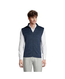 【送料無料】 ランズエンド メンズ ニット・セーター アウター Men's Sweater Fleece Vest True navy heather