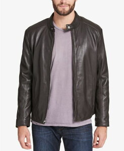 �}�[�N�j���[���[�N �����Y �A�E�^�[ �W���P�b�g�E�u���]�� ���U�[ �W���P�b�g Marc New York Men's Leather Moto Jacket Espresso